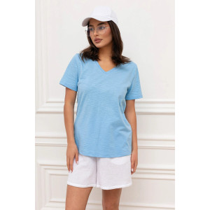 Футболка женская М-35Ф "Флам" кулирка флам (р-ры: 44-60) голубой