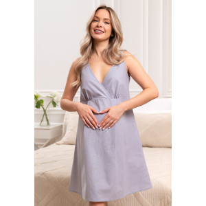 Сорочка для беременных М-84Н "Новая жизнь-4" бязь (р-ры: 44-62) серый