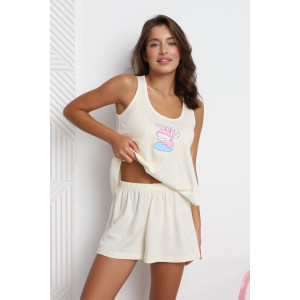 Пижама женская М-25П "Доброе утро" кулирка (р-ры: 40-46) молочный