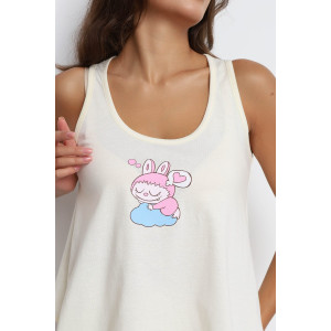 Пижама женская М-25П "Доброе утро" кулирка (р-ры: 40-46) молочный