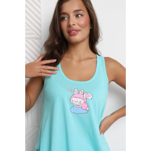 Пижама женская М-25П "Доброе утро" кулирка (р-ры: 40-46) ментол