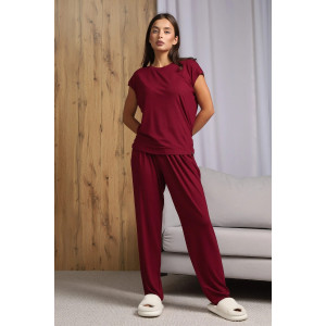 Костюм двойка женский М-278К "Ананда" вискоза (р-ры: 42-54) бордовый