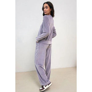 Костюм двойка женский М-282К "Кэт-5" велюр (р-ры: 42-56) серый