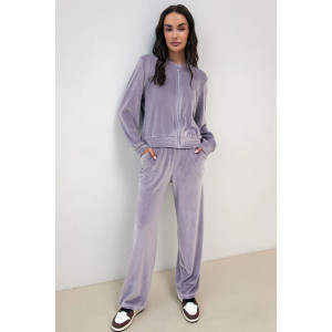 Костюм двойка женский М-282К "Кэт-5" велюр (р-ры: 42-56) серый