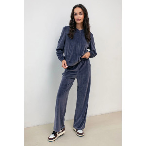 Костюм двойка женский М-282К "Кэт-5" велюр (р-ры: 42-56) графит