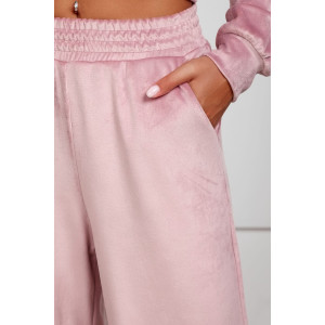 Костюм двойка женский М-282К "Кэт-5" велюр (р-ры: 42-56) розовый мрамор