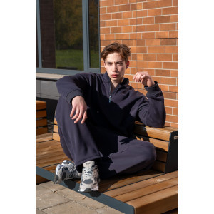 Костюм двойка мужской "Скай" М-16КМ интерсофт (р-ры: 48-54) графит