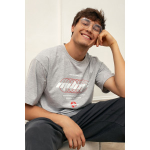 Футболка мужская "MDMC" М-25ФМ кулирка (р-ры: 46-52) серый меланж