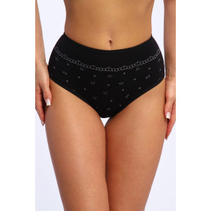 Трусы женские №28604 кулирка с лайкрой (р-ры: 48-52) черный