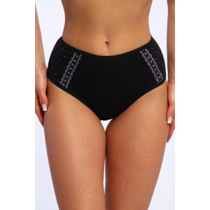 Трусы женские №28603 кулирка с лайкрой (р-ры: 48-52) черный