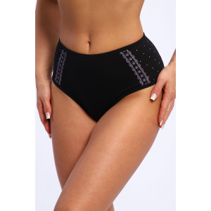 Трусы женские №28603 кулирка с лайкрой (р-ры: 48-52) черный