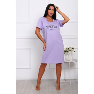 Сорочка женская №114 кулирка (последний размер) сирень 52,56