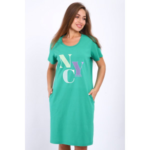 Туника женская №159.1 кулирка (последний размер) зеленый 50,54,60,62