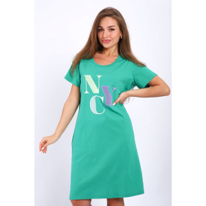 Туника женская №159.1 кулирка (последний размер) зеленый 50,54,60,62