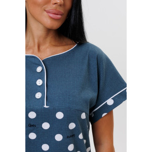 Костюм двойка женский 2017/1 кулирка (последний размер) петроль 48