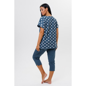 Костюм двойка женский 2017/1 кулирка (последний размер) петроль 48