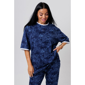 Костюм двойка женский 2051/2 кулирка (последний размер) индиго 46,58