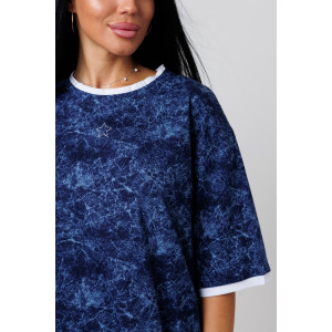 Костюм двойка женский 2051/2 кулирка (последний размер) индиго 46,58