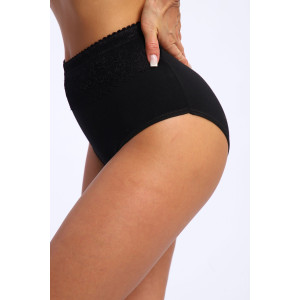 Трусы женские №28597 кулирка с лайкрой (р-ры: 54-56) черный