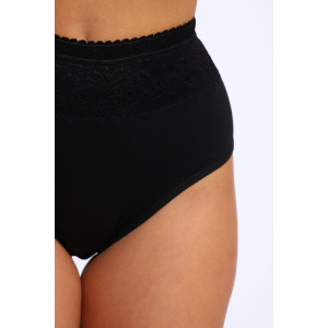 Трусы женские №28597 кулирка с лайкрой (р-ры: 54-56) черный