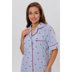 Туника женская №1772/1 кулирка (последний размер) красный 54