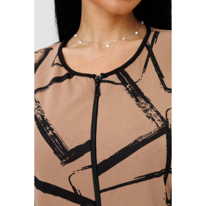 Халат женский №2181 кулирка (последний размер) кофейный 54