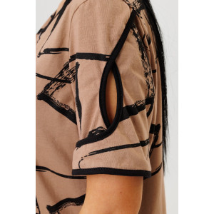 Халат женский №2181 кулирка (последний размер) кофейный 54