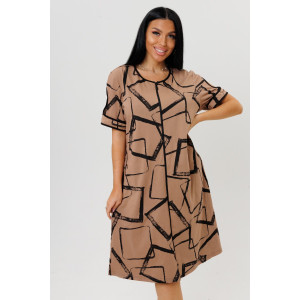 Халат женский №2181 кулирка (последний размер) кофейный 54