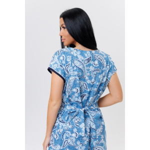 Халат женский №2139 кулирка (последний размер) голубой 50