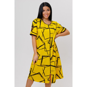 Халат женский №2181/2 кулирка (последний размер) желтый 54,56