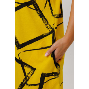 Халат женский №2181/2 кулирка (последний размер) желтый 54,56