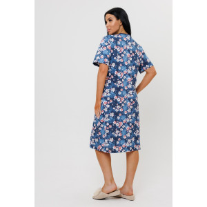 Халат женский 1961 кулирка (последний размер) темно-синий 58,62