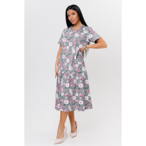 Платье женское 2138/1 кулирка (последний размер) серый 54