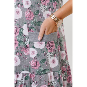 Платье женское 2138/1 кулирка (последний размер) серый 54