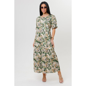 Платье женское №2169 кулирка (последний размер) зеленый 52