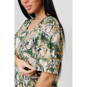 Платье женское №2169 кулирка (последний размер) зеленый 52