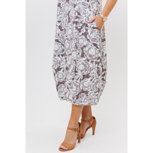 Платье женское №2132/1 кулирка (последний размер) коричневый 52