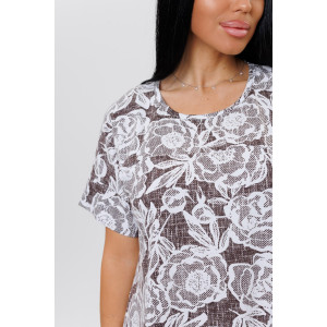 Платье женское №2132/1 кулирка (последний размер) коричневый 52