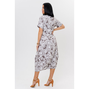 Платье женское №2132/1 кулирка (последний размер) коричневый 52