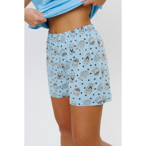 Пижама женская 2121/1 кулирка (последний размер) голубой 44