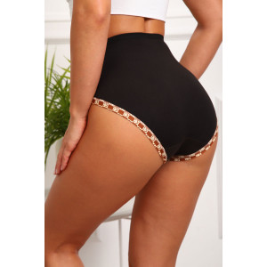 Трусы женские №64890 бамбук (р-ры: 50-54) черный