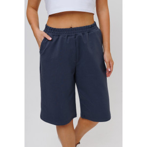 Бермуды женские №2158/1 футер 2-х нитка (последний размер) графитовый 48