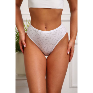 Трусы женские №64889 кулирка с лайкрой (р-ры: 48-52) белый