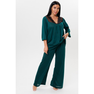 Пижама женская 2102/2 вискоза (последний размер) изумрудный 56
