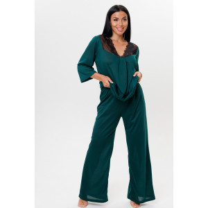 Пижама женская 2102/2 вискоза (последний размер) изумрудный 56