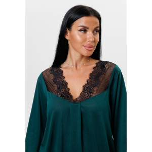 Пижама женская 2102/2 вискоза (последний размер) изумрудный 56