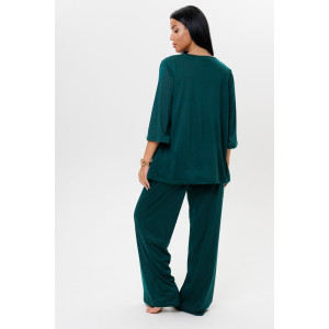 Пижама женская 2102/2 вискоза (последний размер) изумрудный 56