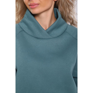 Толстовка женская №89338 футер 3-х нитка с начесом (последний размер) серо-зеленый 46,50,54