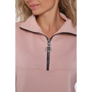 Толстовка женская №89347 футер 3-х нитка (последний размер) светло-коричневый 46