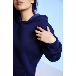 Толстовка женская №67090 футер 3-х нитка с начесом (последний размер) темно-синий 56